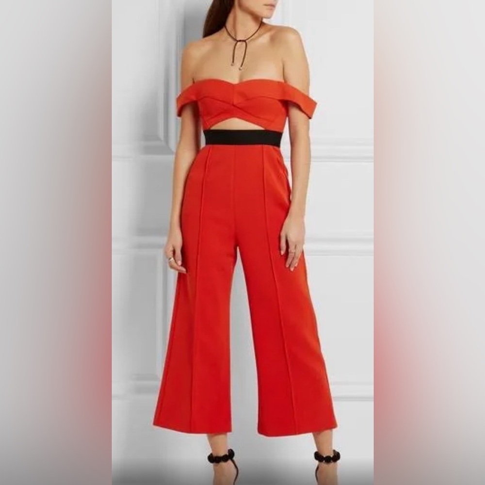 Self-Portrait Red Jumpsuit